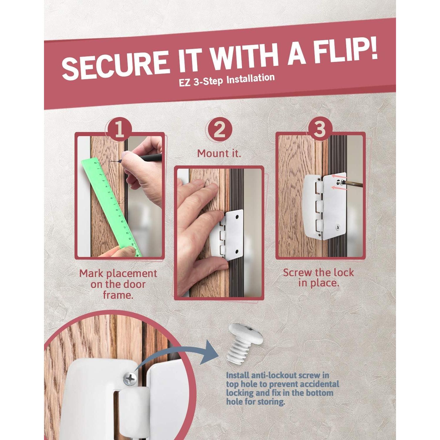 Cerradura de Puerta Reversible JD Jack N' Drill - 6 Pzas