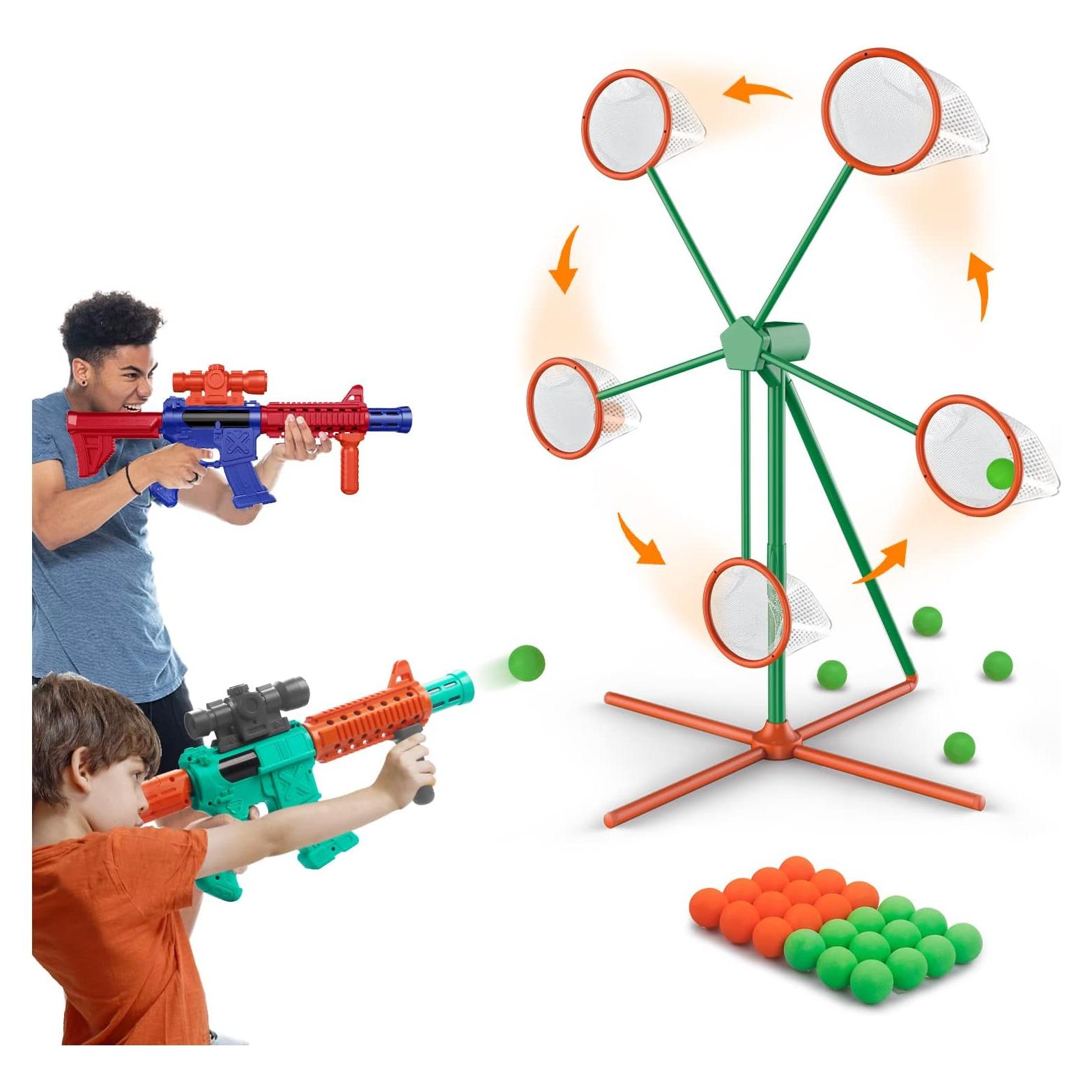 Juego de Tiro SHENZHENSHI con 2 Pistolas y Objetivo Móvil