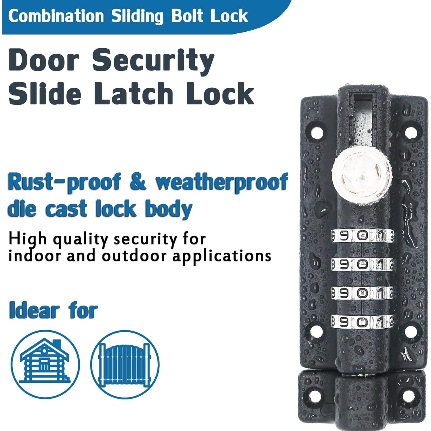 Cerradura de seguridad V·RESOURCING 4 dígitos negra