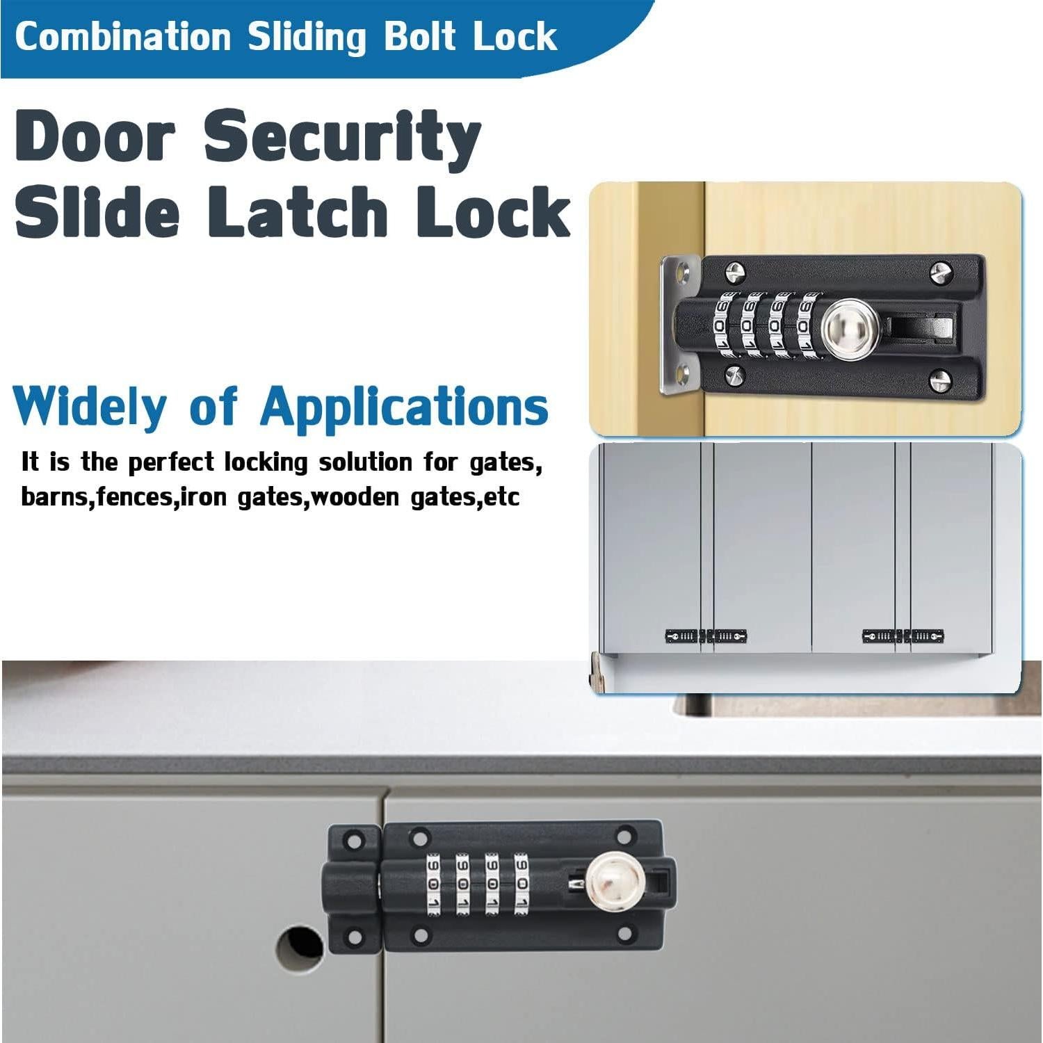 Cerradura de seguridad V·RESOURCING 4 dígitos negra