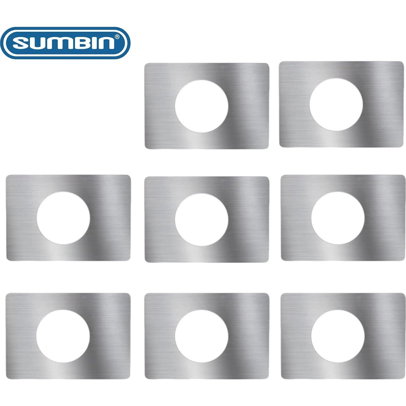 Placa de refuerzo de puerta SUMBIN Acero inoxidable 8PCS