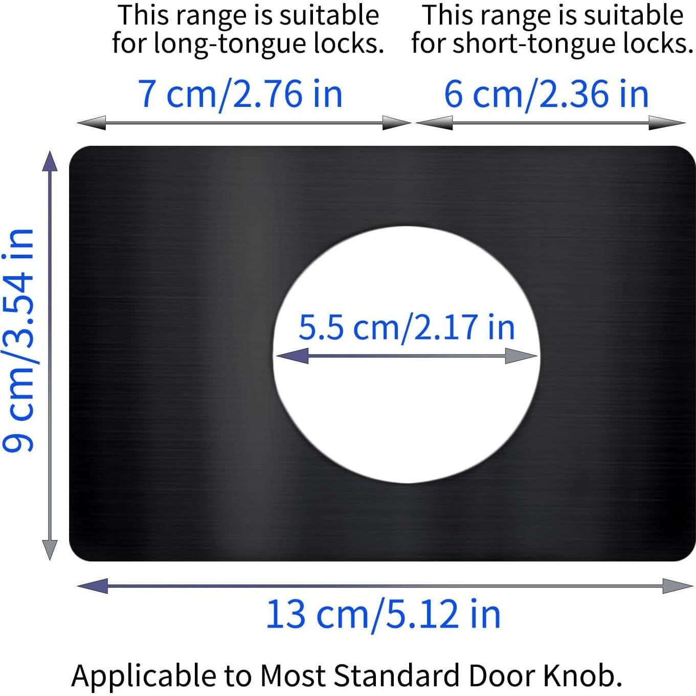 Placa de Refuerzo para Cerradura de Puerta Zolunu - 4 Piezas