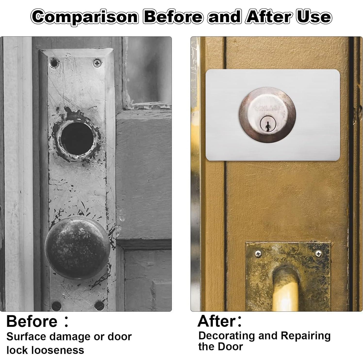 12 Placas de Refuerzo de Puerta MUXHEL Acero Inoxidable