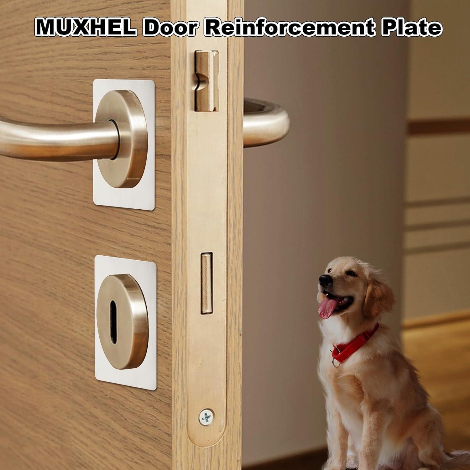12 Placas de Refuerzo de Puerta MUXHEL Acero Inoxidable
