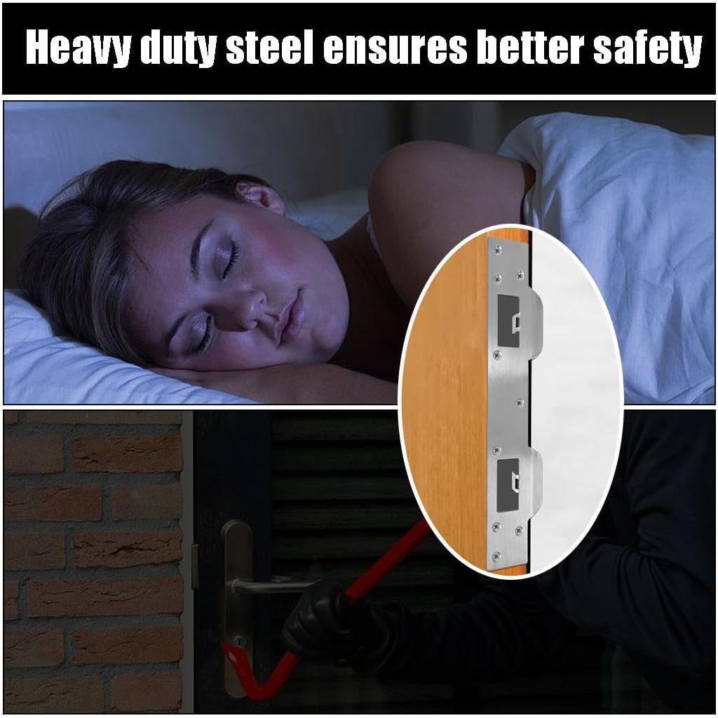 Placa de refuerzo para cerradura Primst 27.94x1.02cm Plata