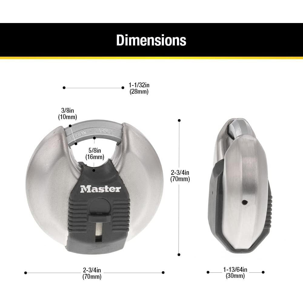 Cerradura Discó Master Lock M40XKAD 70mm Plata Igualada