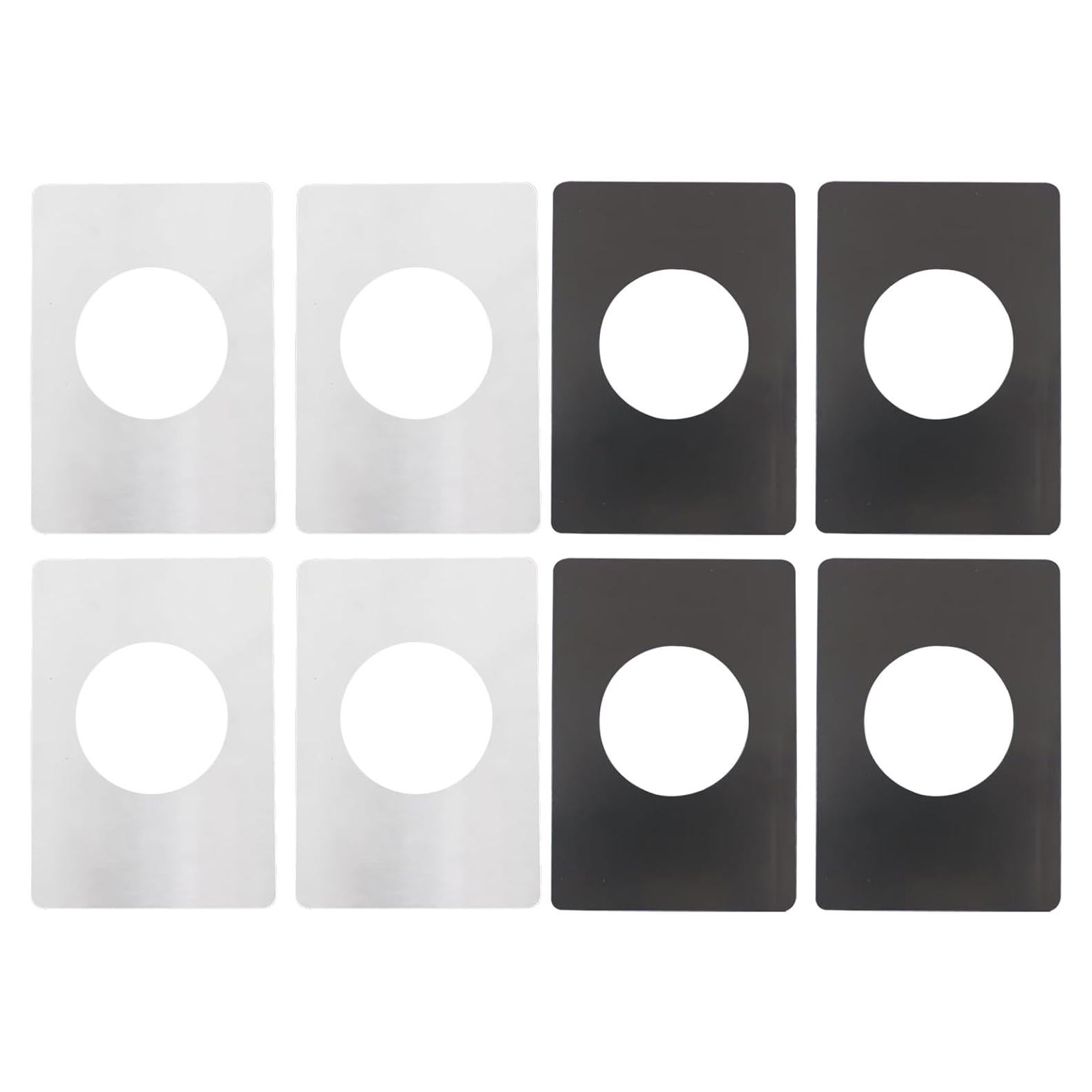 Placa de Refuerzo de Puerta 8 Pcs Acero Inoxidable 13x9cm