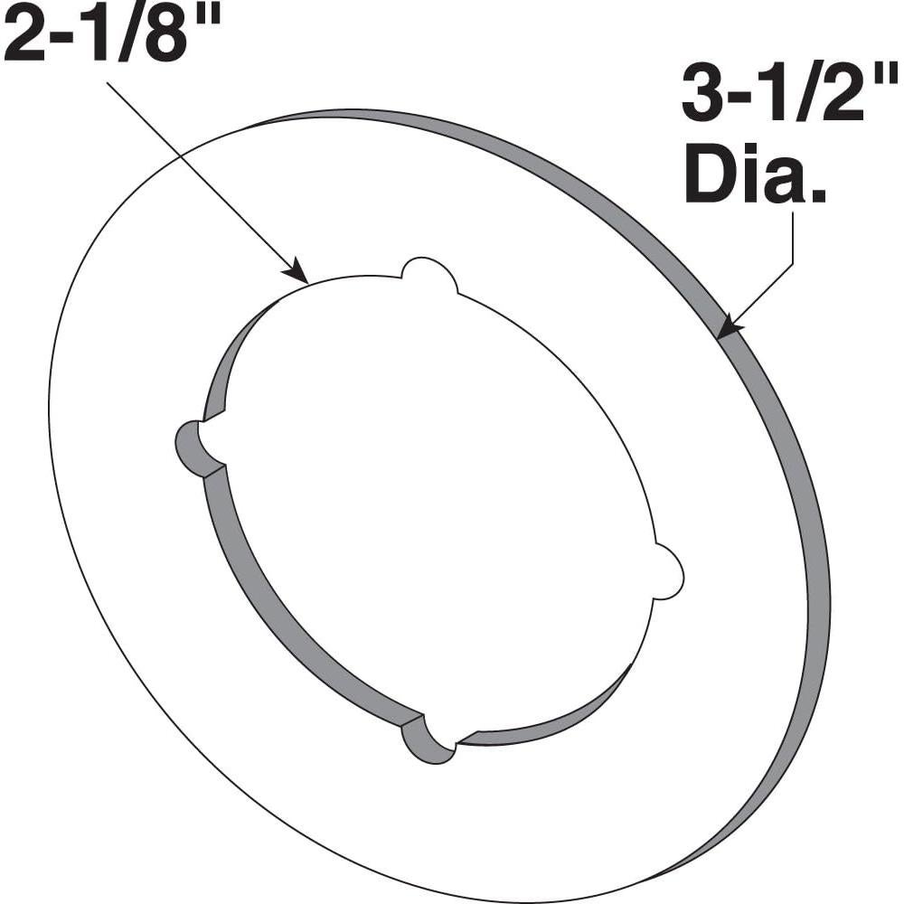 Placa de Respaldo Cromada Prime-Line 8,89 cm Paquete de 2