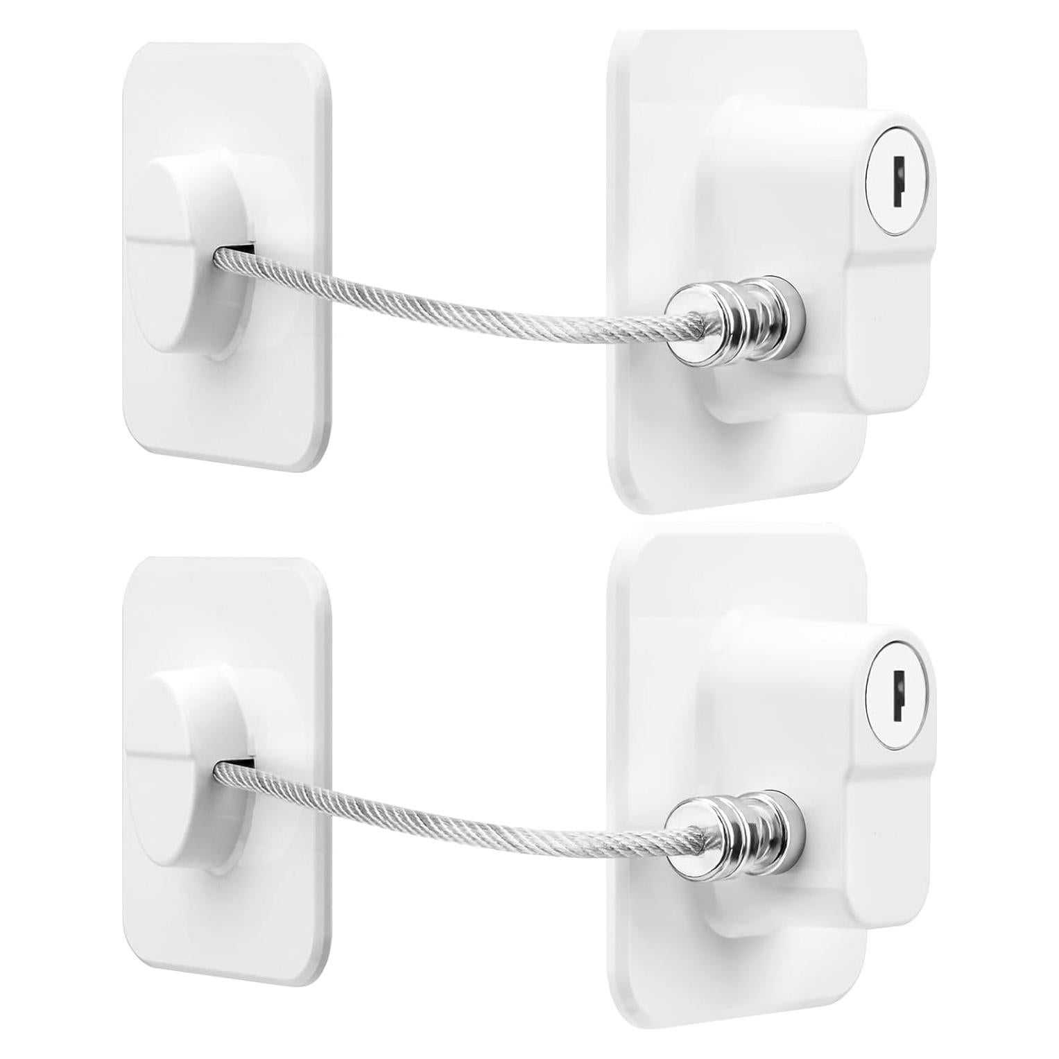 Cerradura de Nevera TIJTJHC 2PCS Blanca ABS Duradera