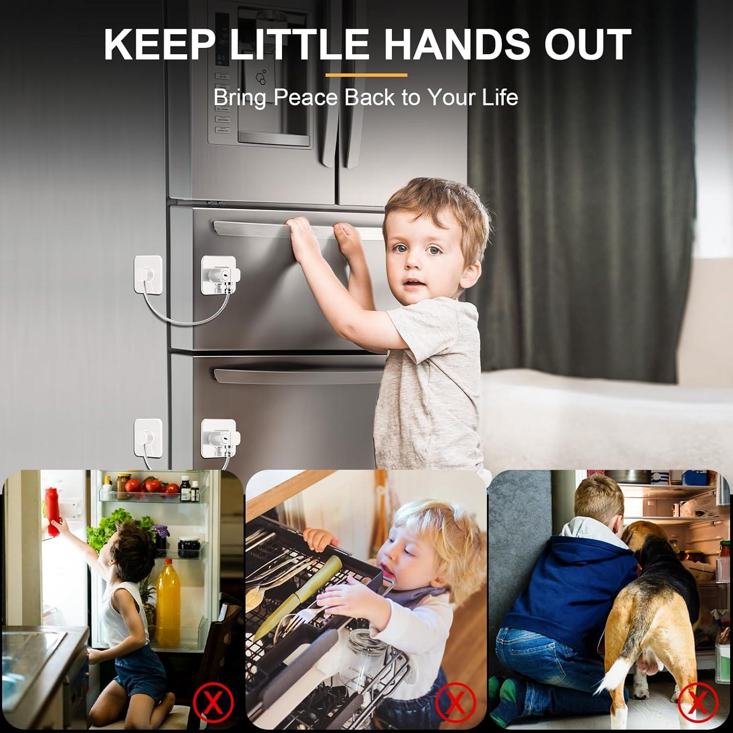 Cerradura de Nevera TIJTJHC 2PCS Blanca ABS Duradera