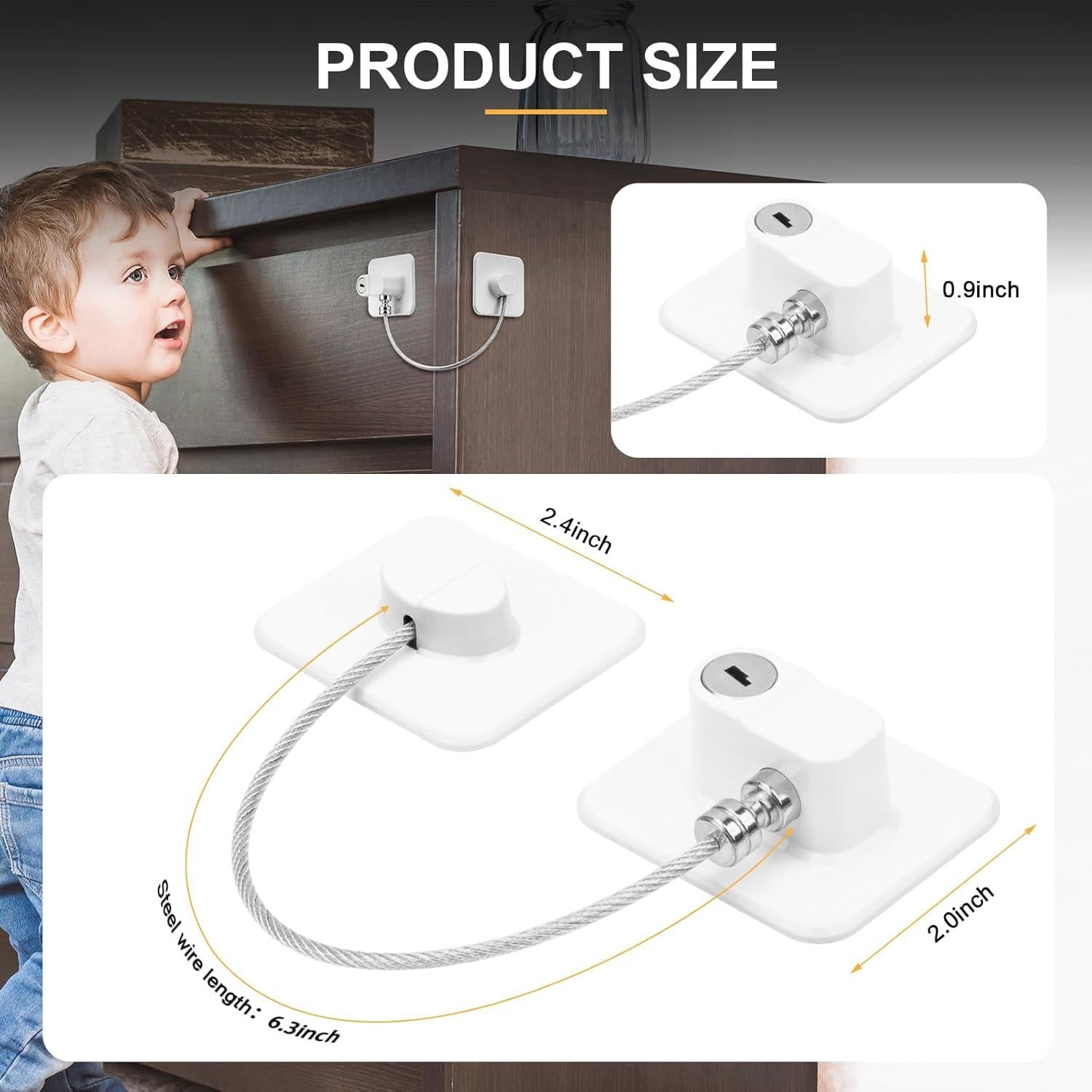 Cerradura de Nevera TIJTJHC 2PCS Blanca ABS Duradera