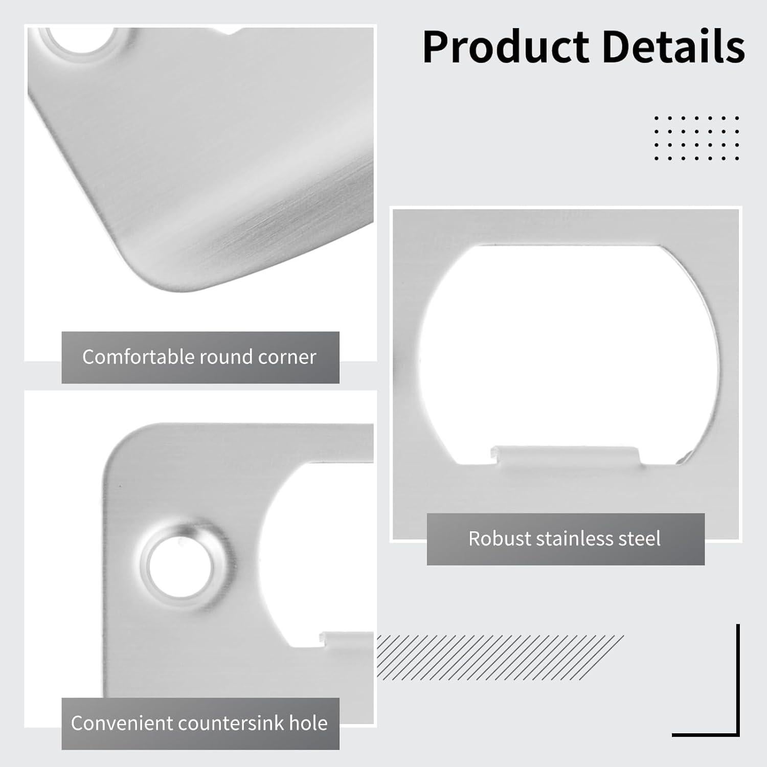 12 Placas de Golpe de Acero Inoxidable OMISTAR para Puertas