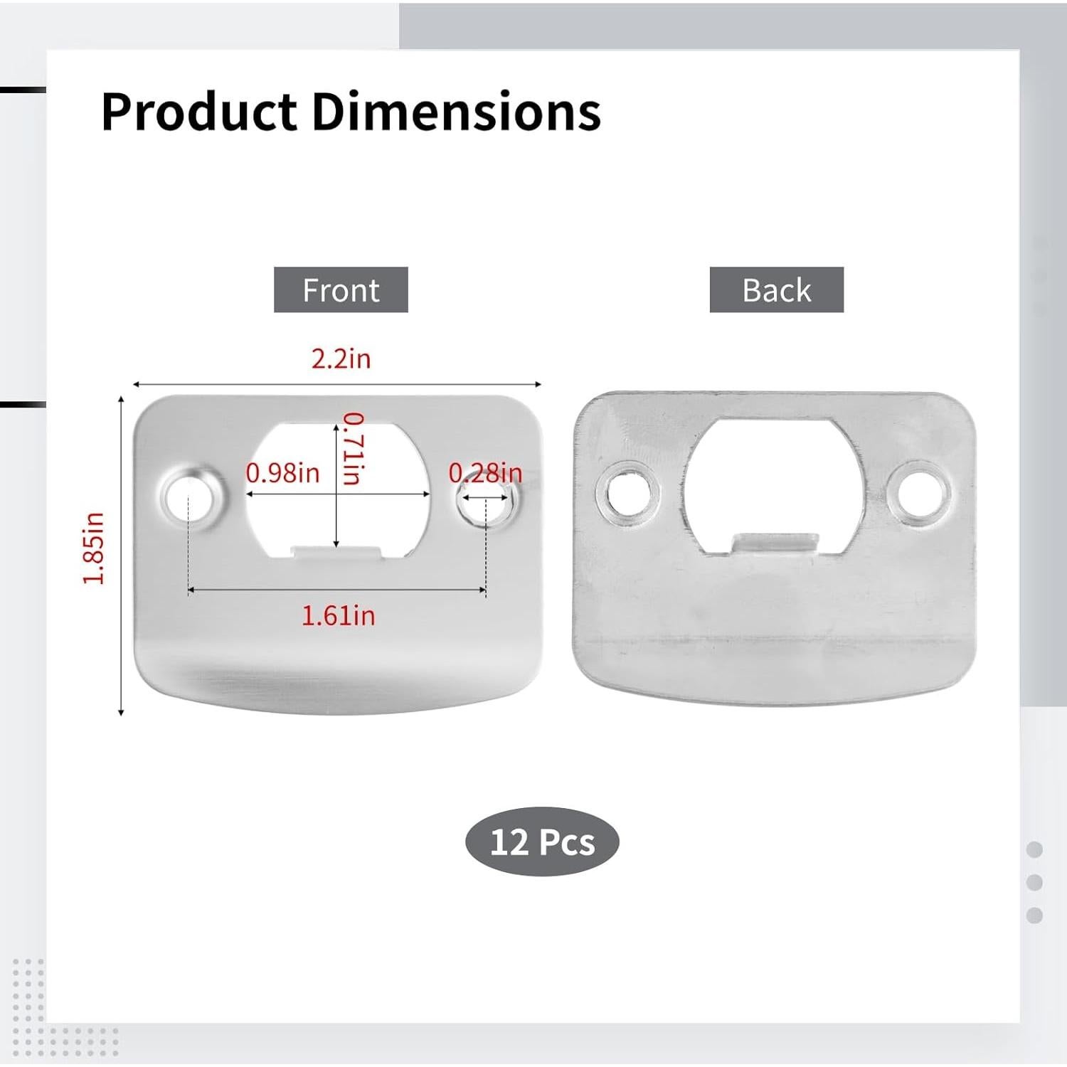 12 Placas de Golpe de Acero Inoxidable OMISTAR para Puertas