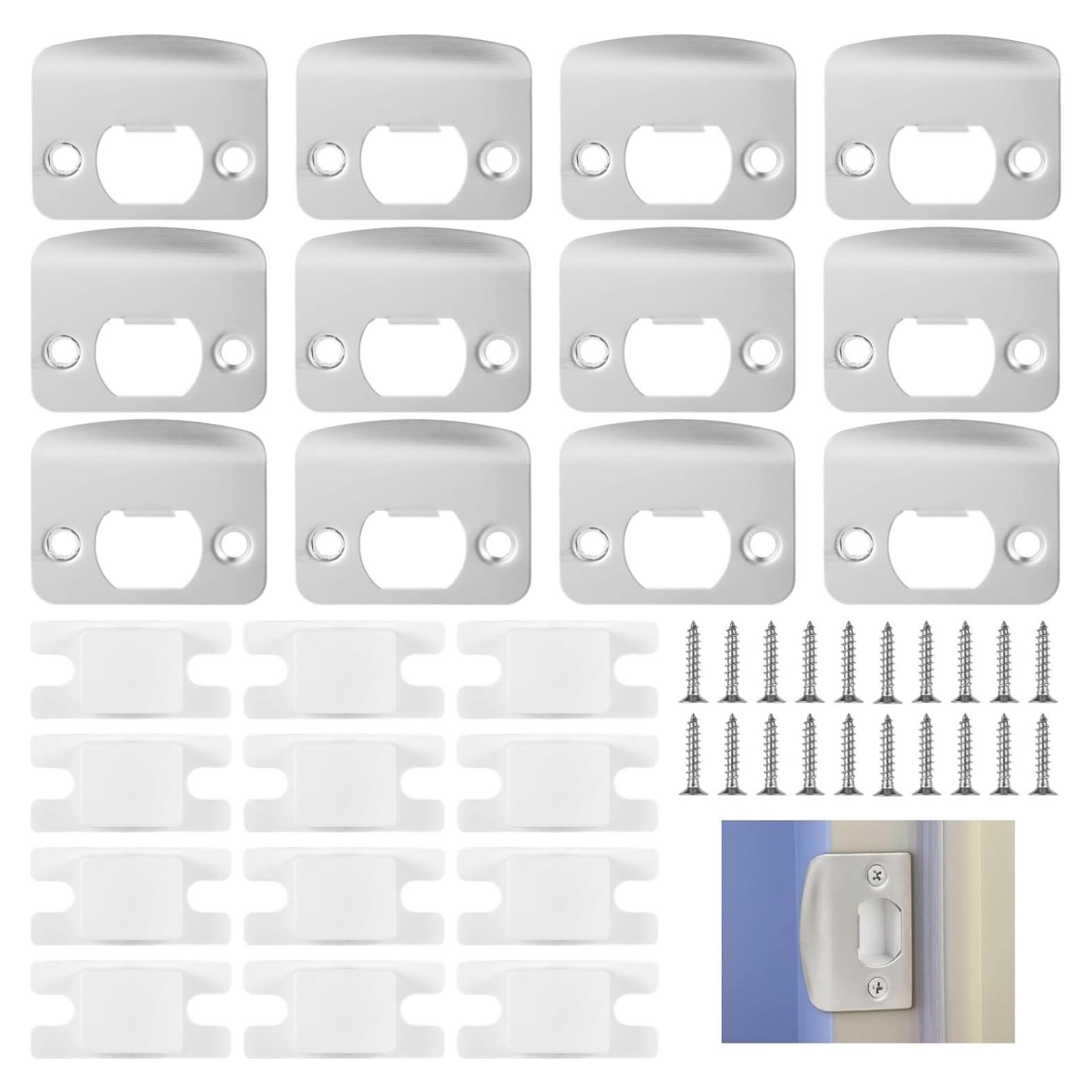 12 Placas de Golpe Acero Inoxidable OMISTAR para Puertas