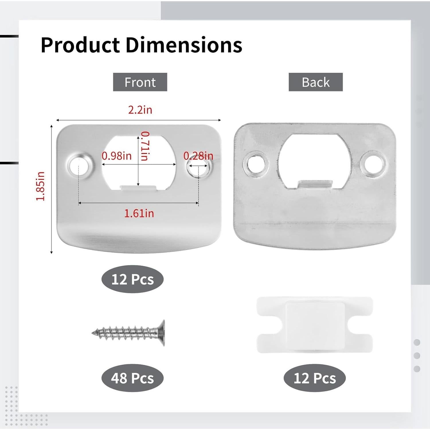 12 Placas de Golpe Acero Inoxidable OMISTAR para Puertas