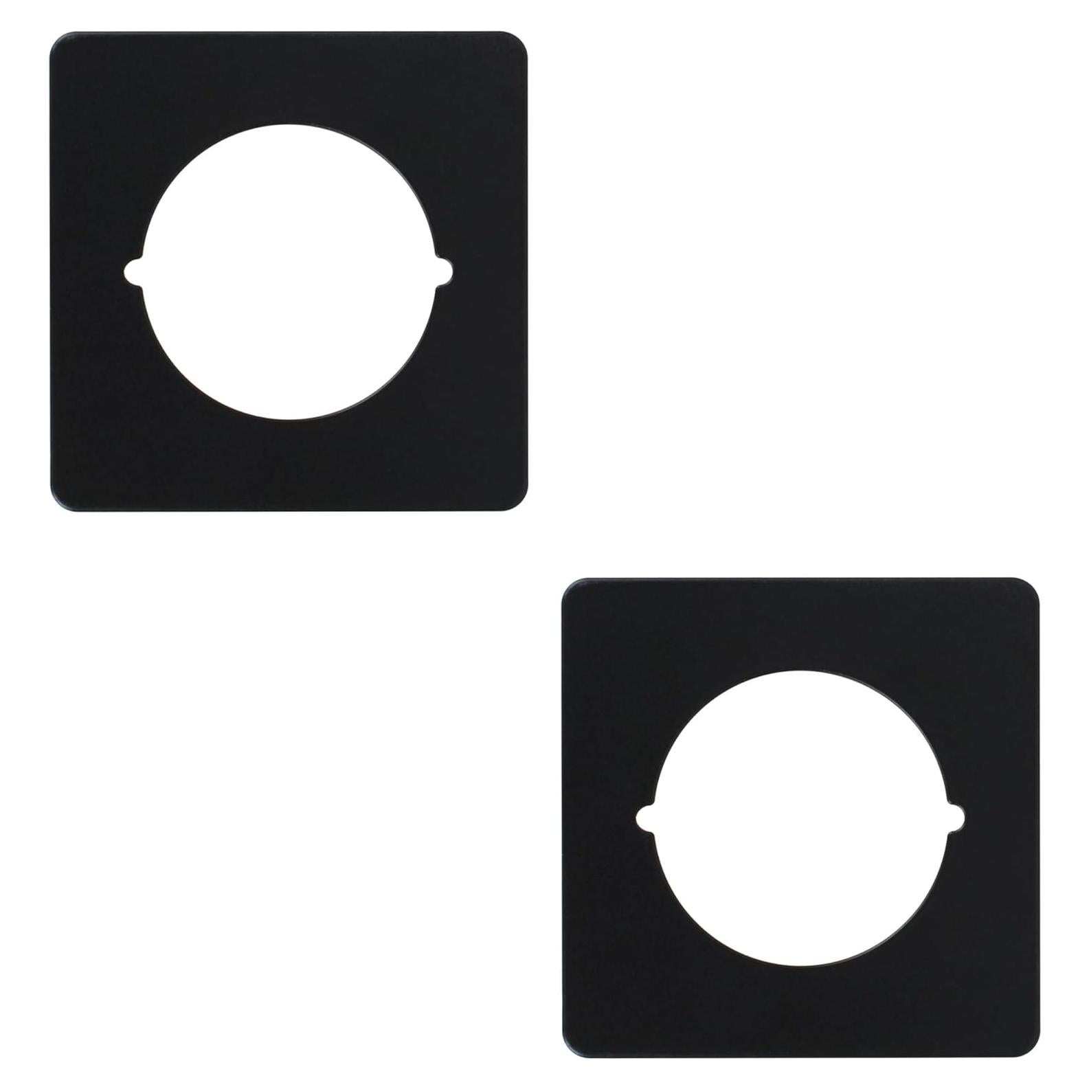 Placas de Refuerzo para Pomos de Puerta Rsoise Negras - 2 Unidades