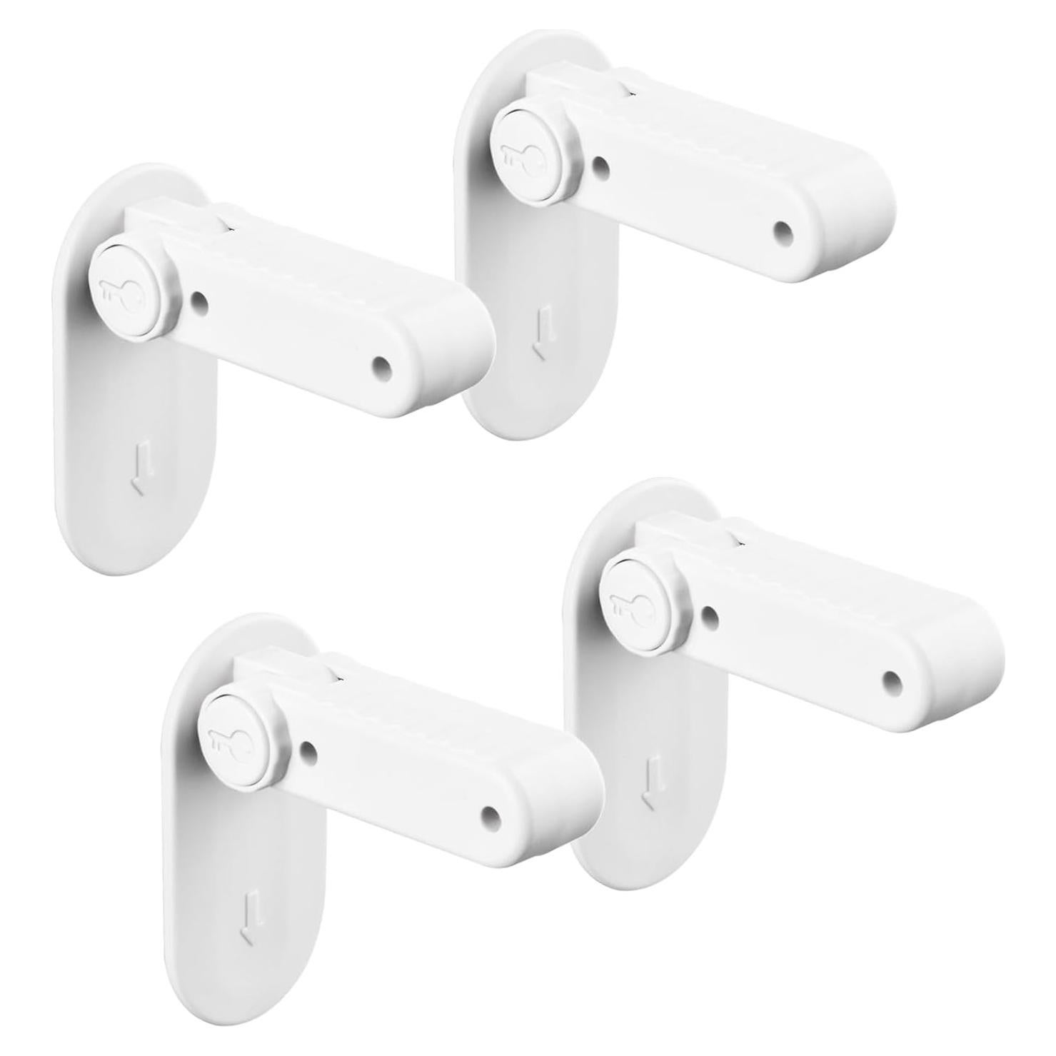 Cerradura de Palanca a Prueba de Niños 4 Unidades Blanco