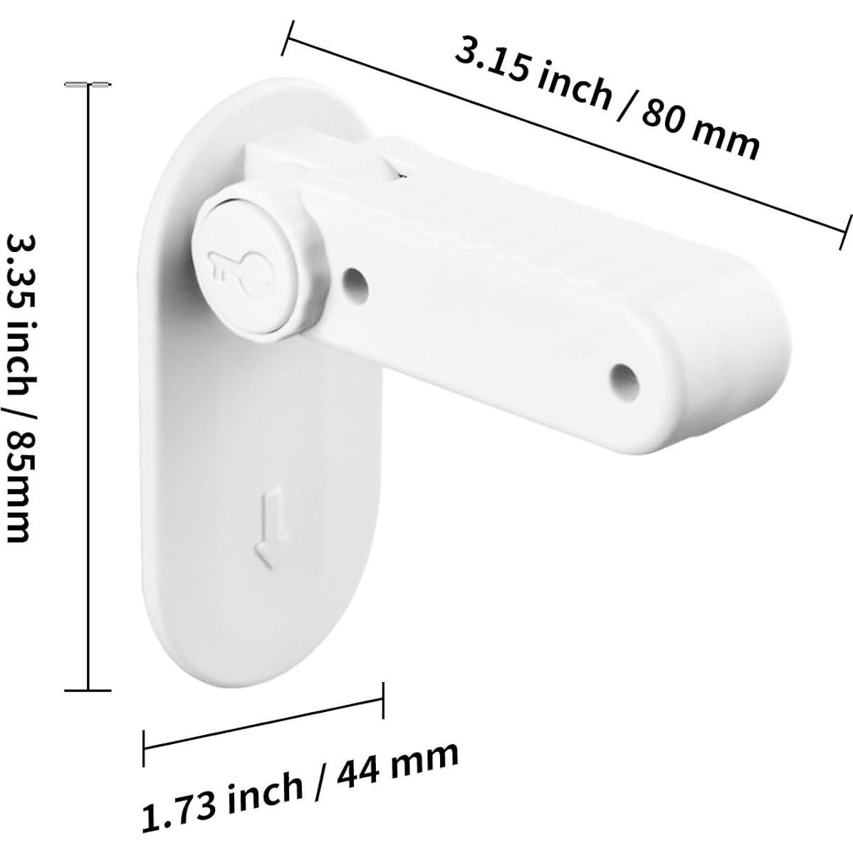 Cerradura de Palanca a Prueba de Niños 4 Unidades Blanco