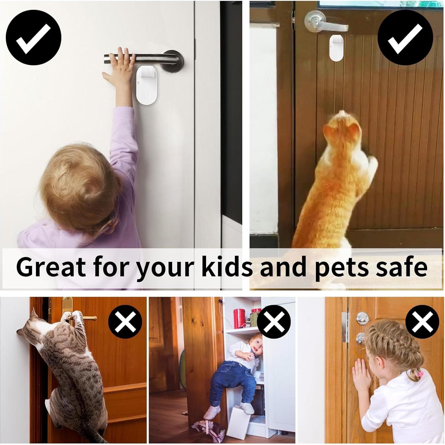 Cerradura de Palanca a Prueba de Niños 4 Unidades Blanco