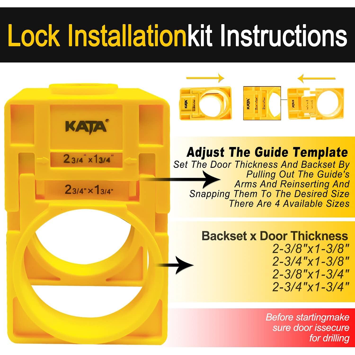 Kit de Instalación de Cerraduras KATA para Puertas de Madera