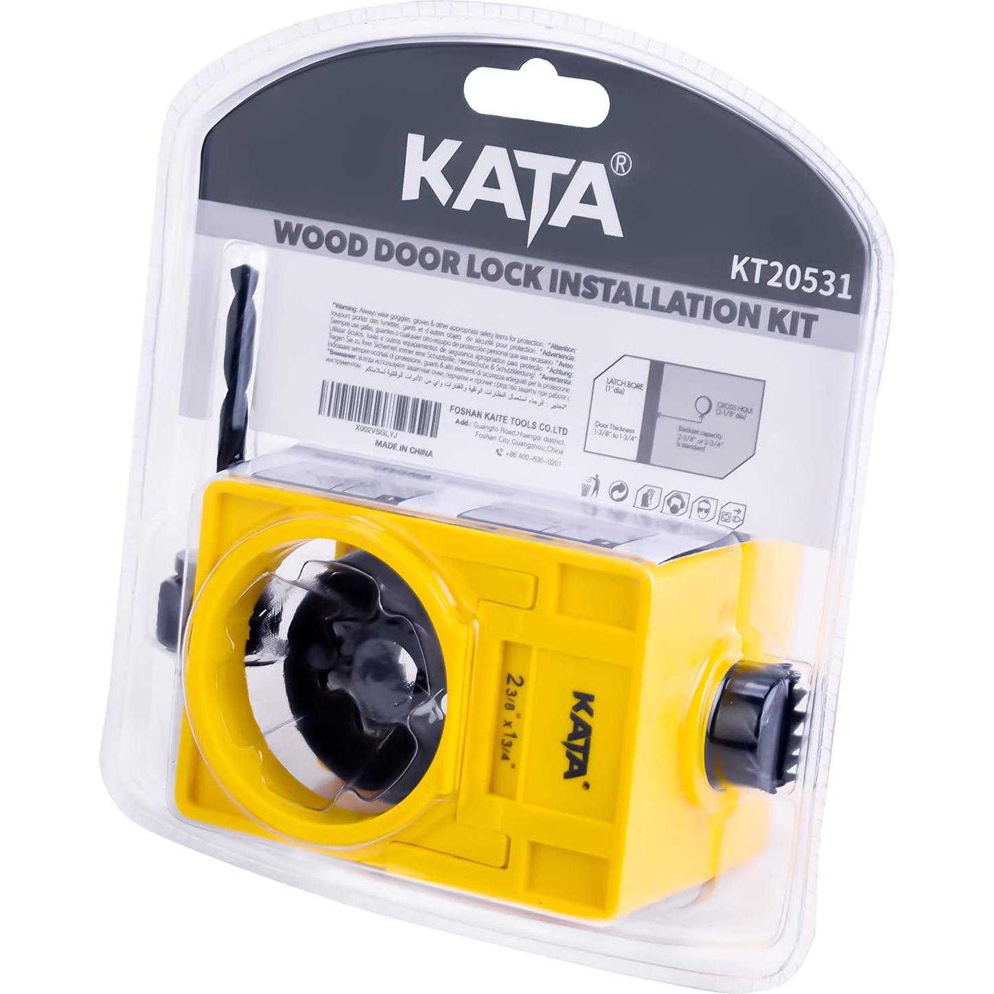 Kit de Instalación de Cerraduras KATA para Puertas de Madera