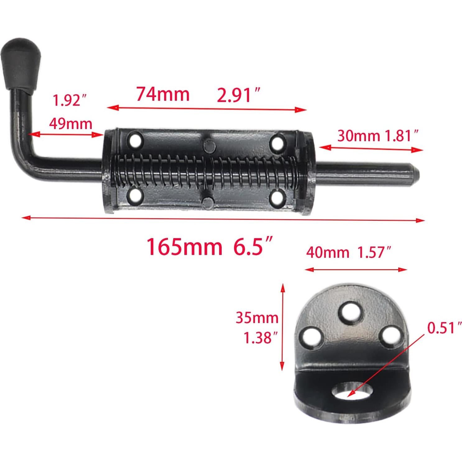 Pestillo de Resorte Wulankd 2 Paquetes 16.5 cm Anticorrosión