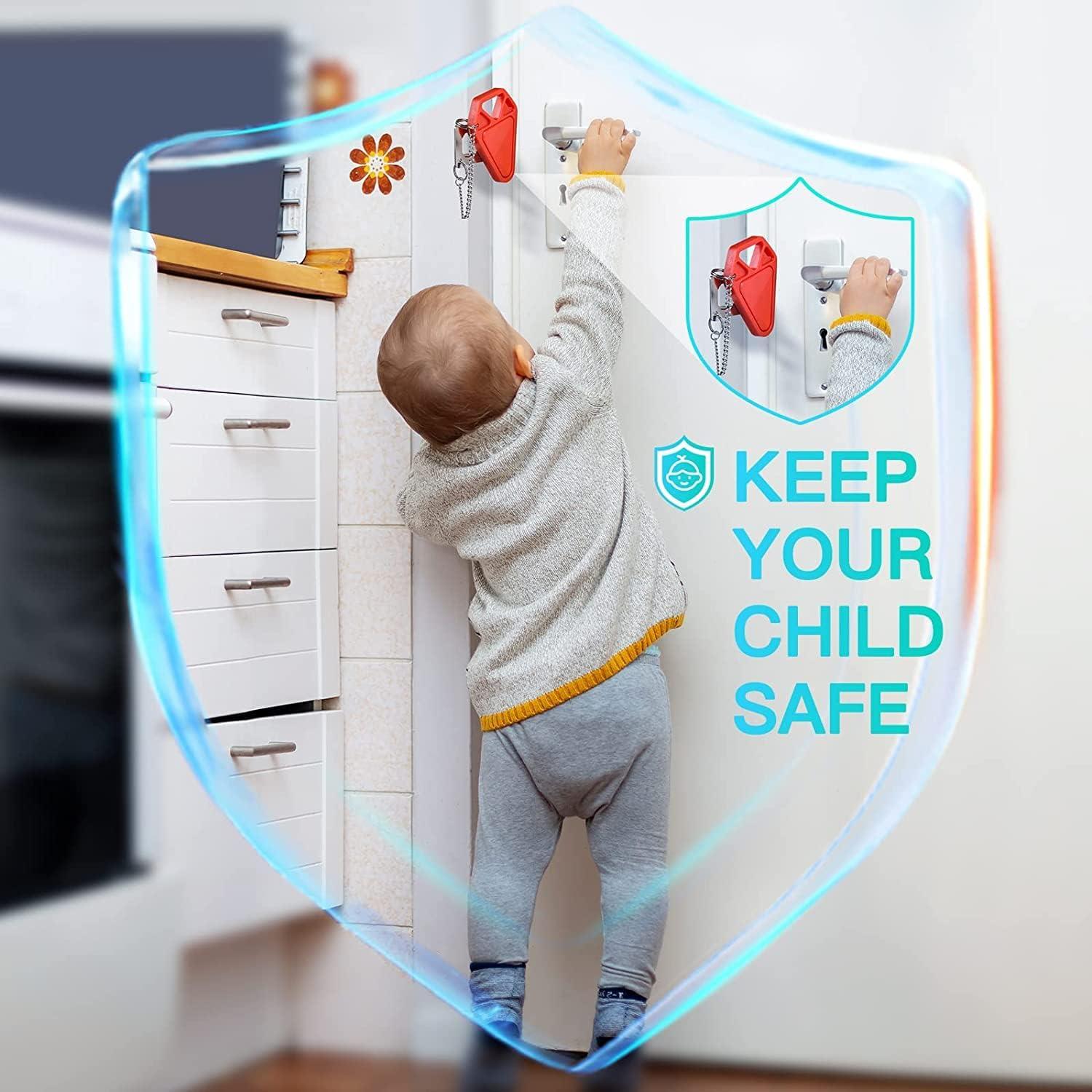 Cerradura de Puerta Portátil HELEMAN Seguridad Mejorada