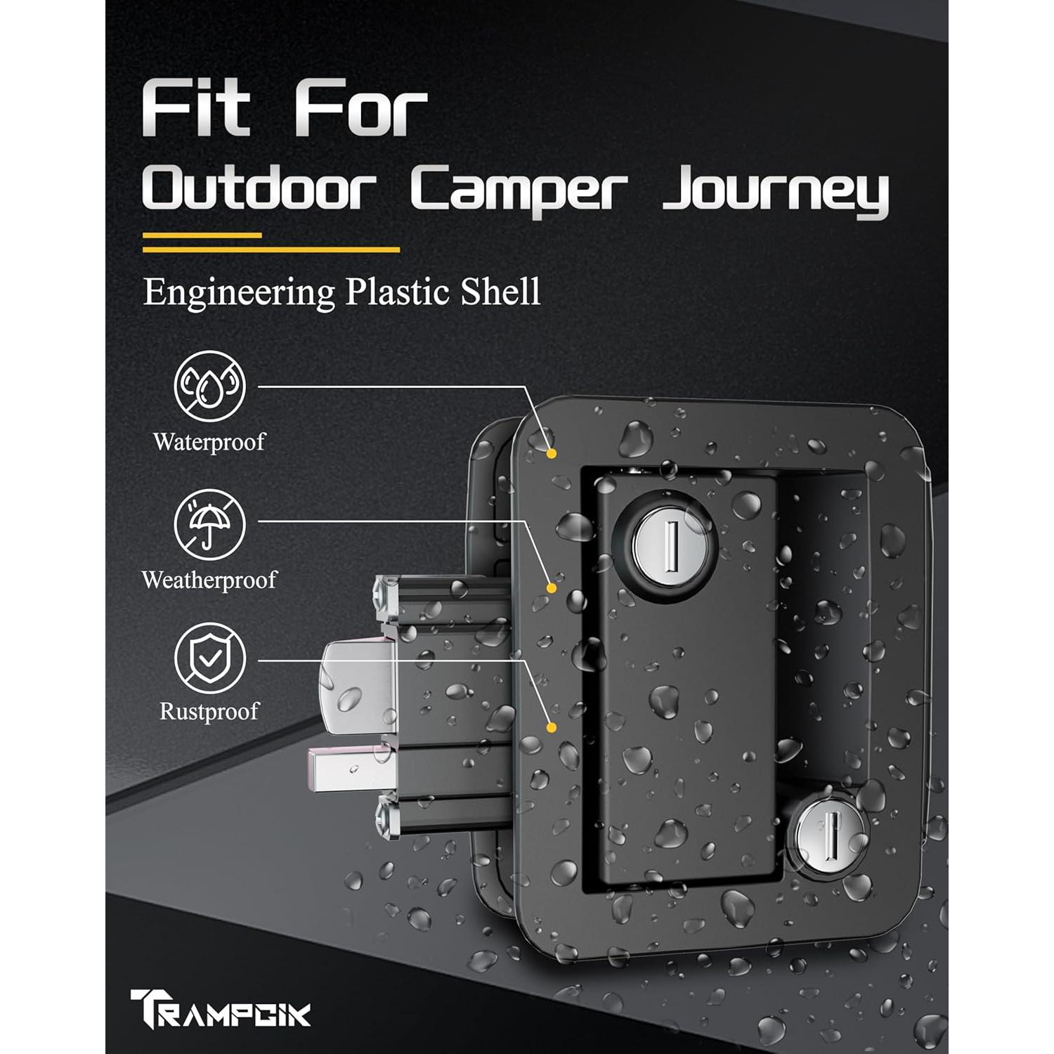 Juego de Cerraduras TrampgiK para Puertas de RV - 3 Piezas