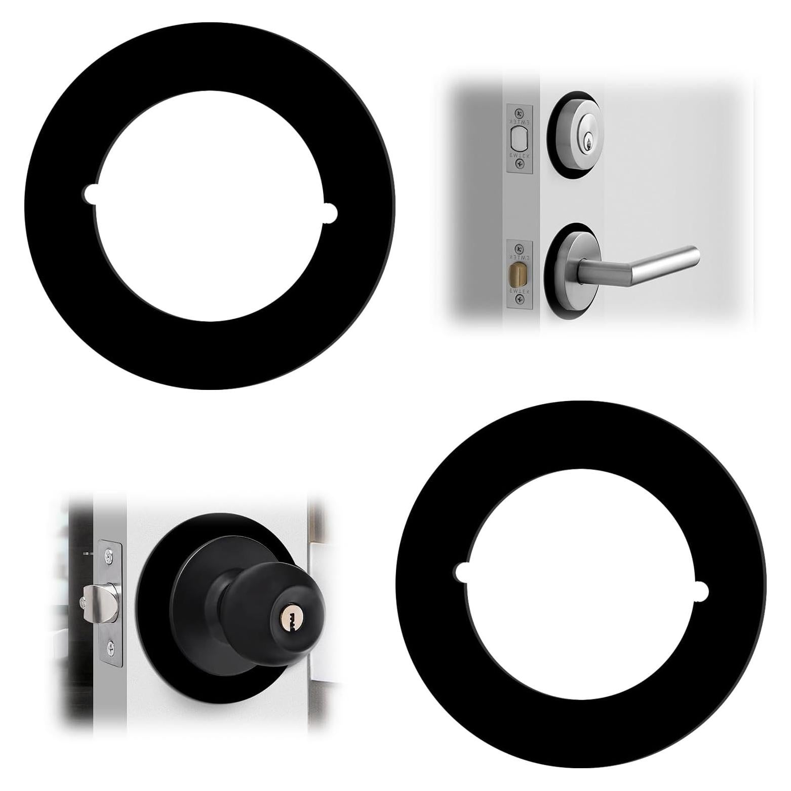 Placa de refuerzo redonda para pomo de puerta Genérico 2 Pzas