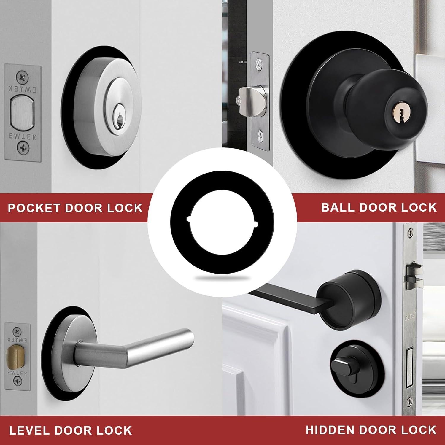 Placa de refuerzo redonda para pomo de puerta Genérico 2 Pzas