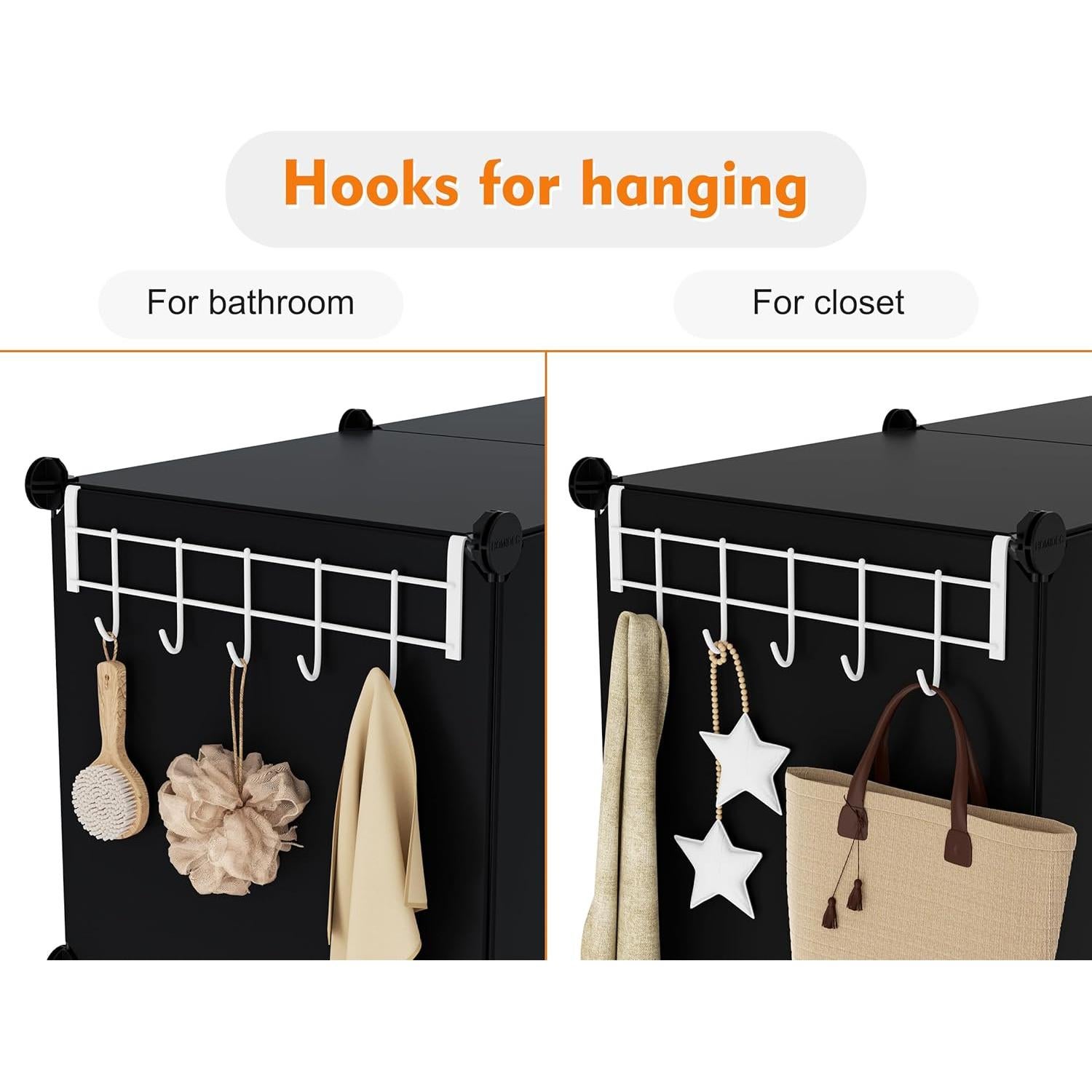 Organizador HOMIDEC 6 Cubos Almacenamiento Modular Negro