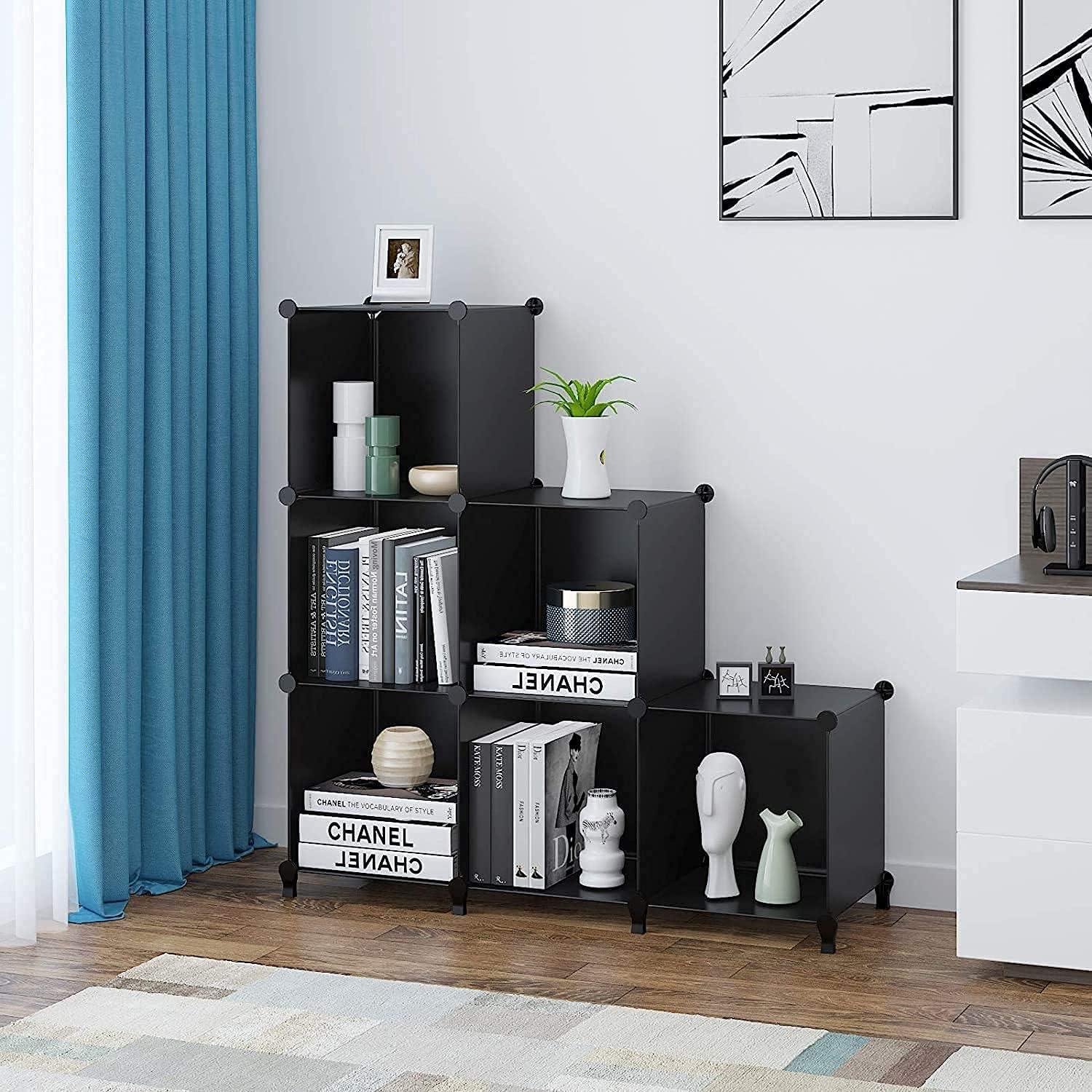 Organizador HOMIDEC 6 Cubos Almacenamiento Modular Negro