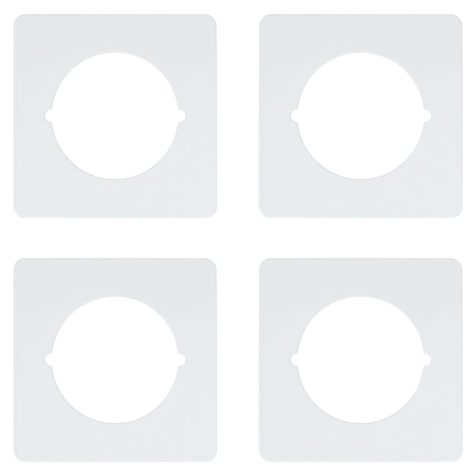 Placas de Scar para Perilla de Puerta Blanca Rsoise - Juego de 4