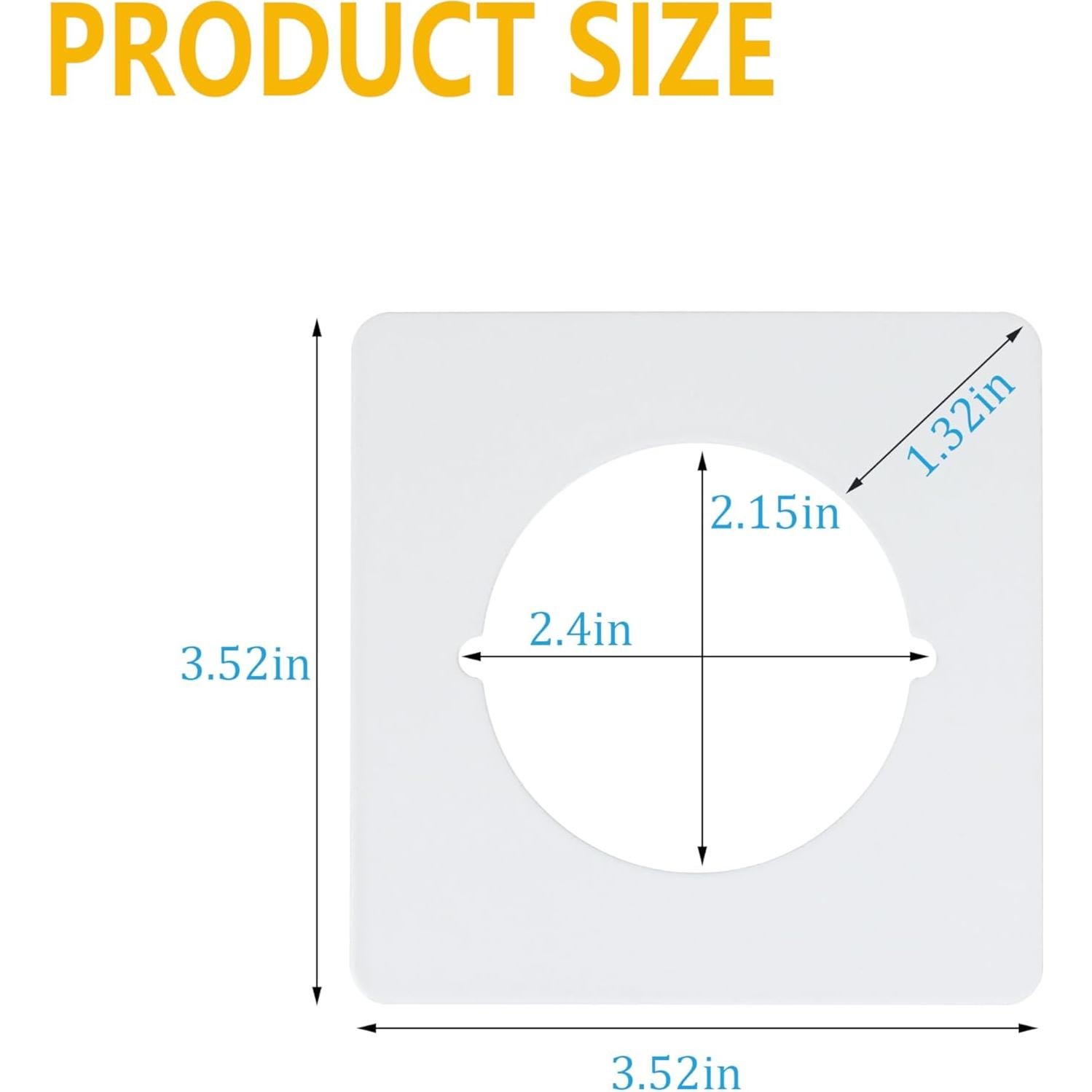 Placas de Scar para Perilla de Puerta Blanca Rsoise - Juego de 4