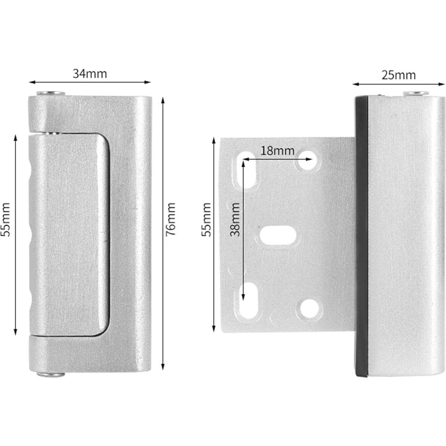 Cerradura de Seguridad AMBOJIE para Puerta - 2 Piezas, Aluminio