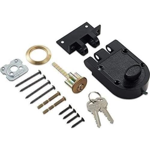 Cerradura de Doble Cilindro SUMBIN con Llave - Negro