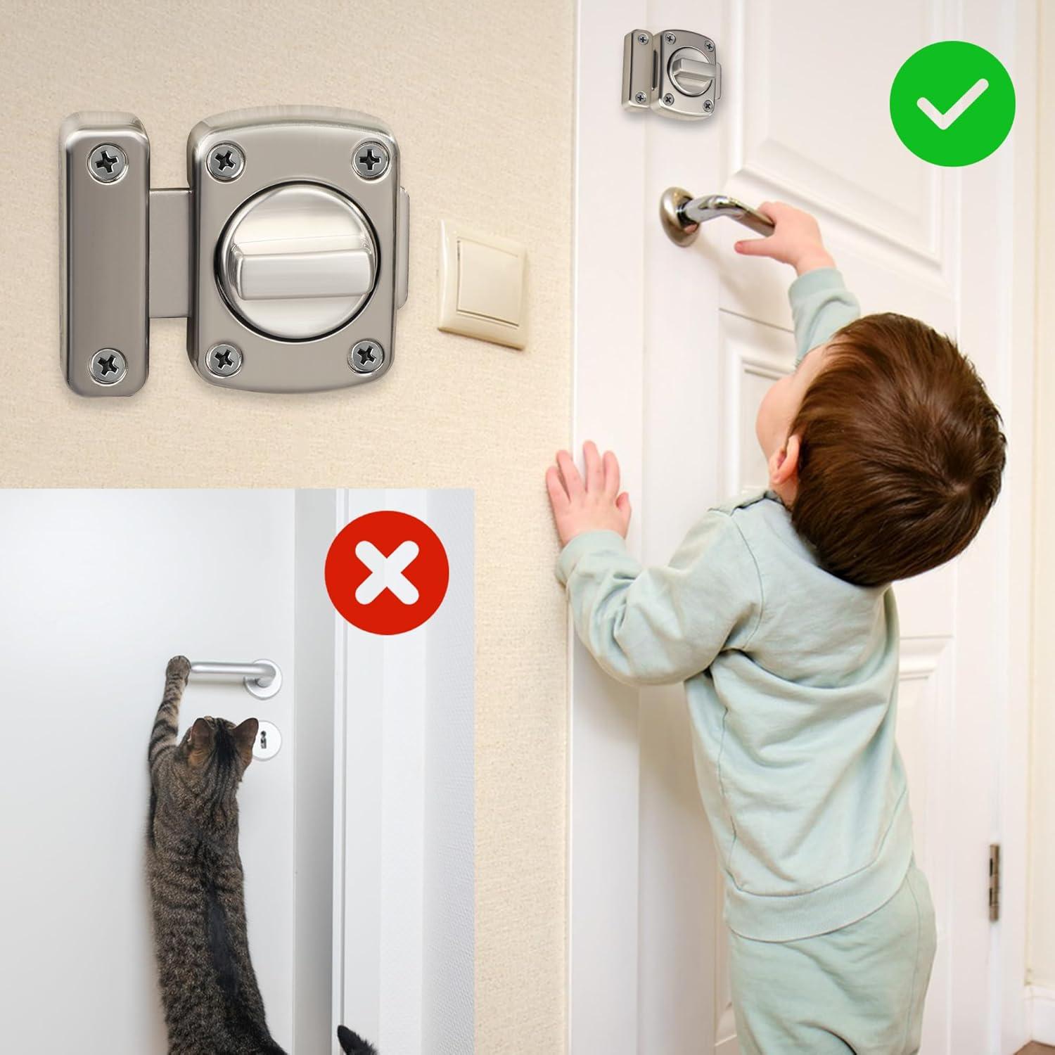 Cerradura de Puerta Alise MS220U con Pestillo Deslizante Cepillado