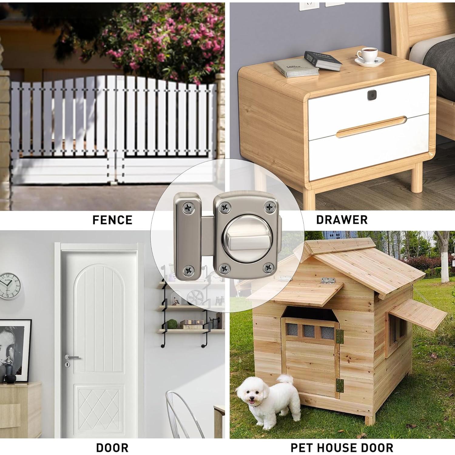 Cerradura de Puerta Alise MS220U con Pestillo Deslizante Cepillado