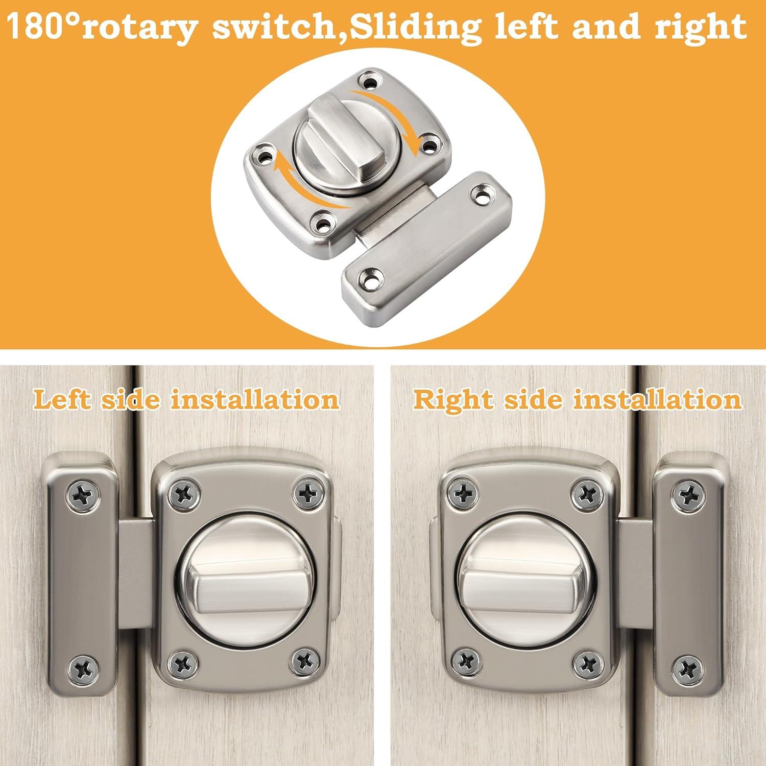 Cerradura de Puerta Alise MS220U con Pestillo Deslizante Cepillado