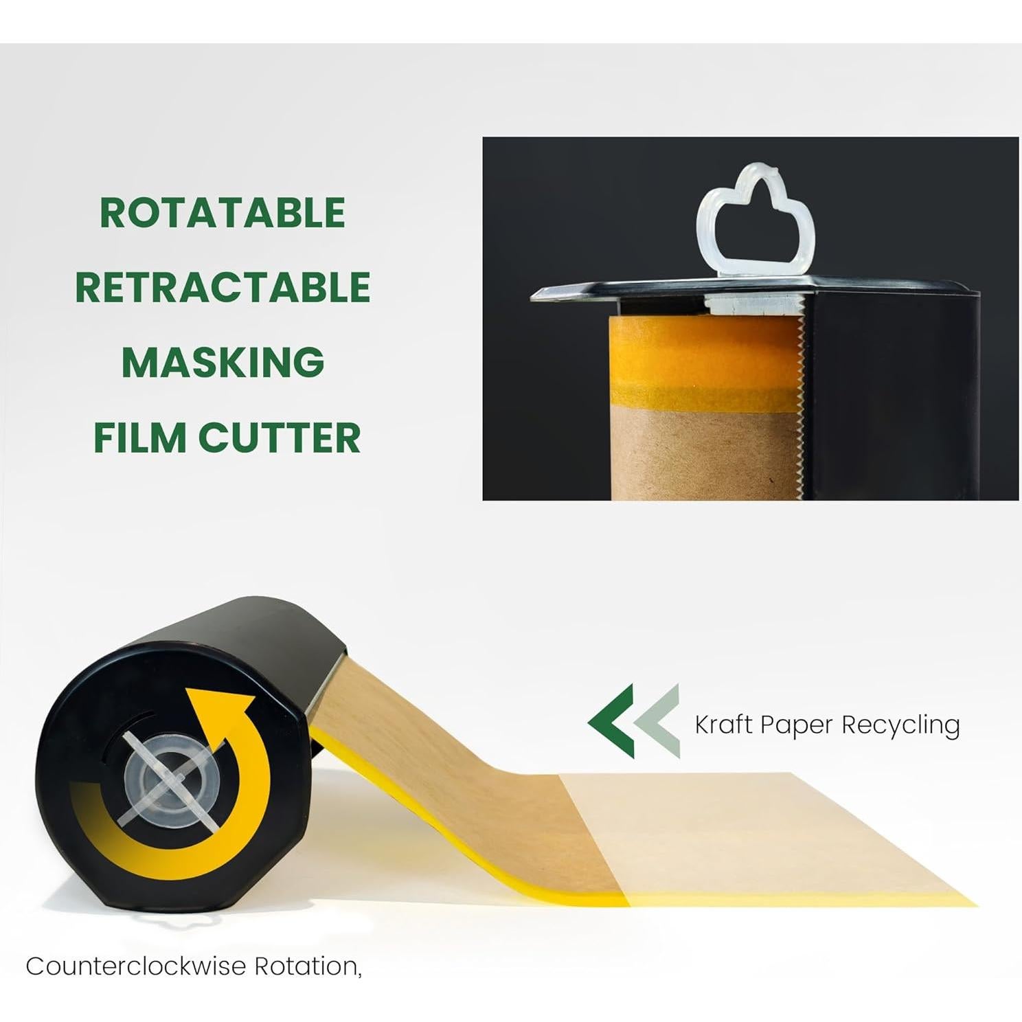 Papel de Enmascarar Pre-Cinta Voomey 300mm x 25m con Dispensador