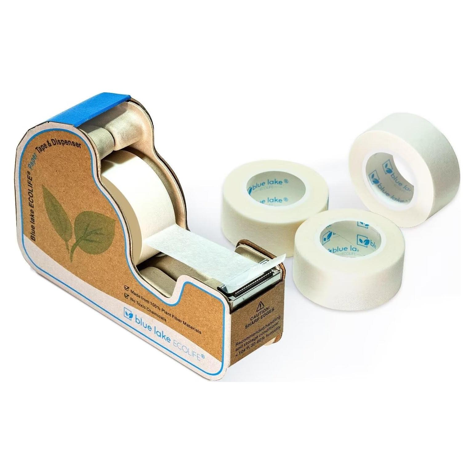 Dispenser de Cinta Adhesiva Blue Lake Ecológico con 4 Rollos