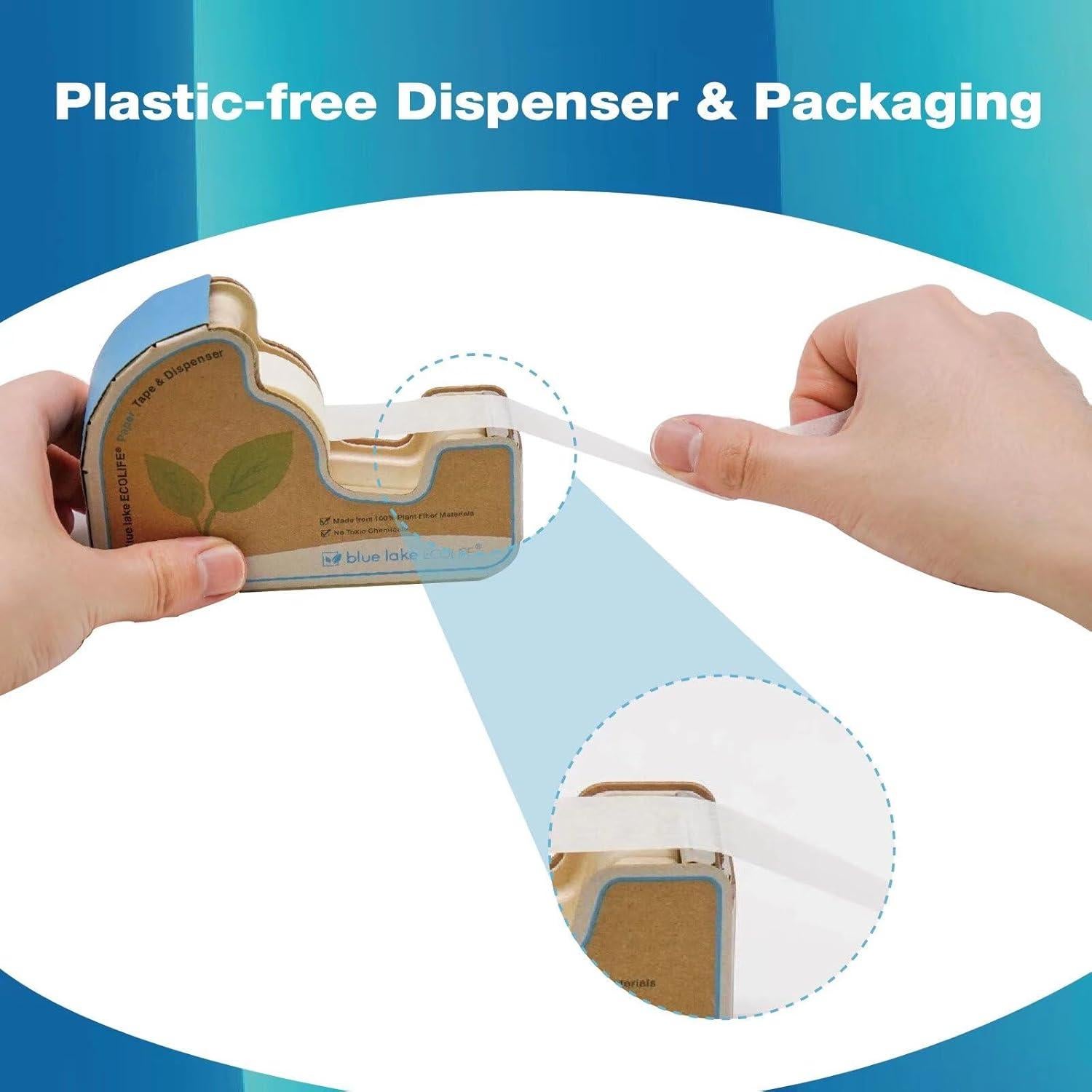 Dispenser de Cinta Adhesiva Blue Lake Ecológico con 4 Rollos
