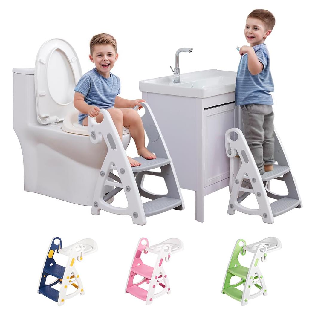 Asiento de Entrenamiento para Baño Beavtaens Gris 2 en 1