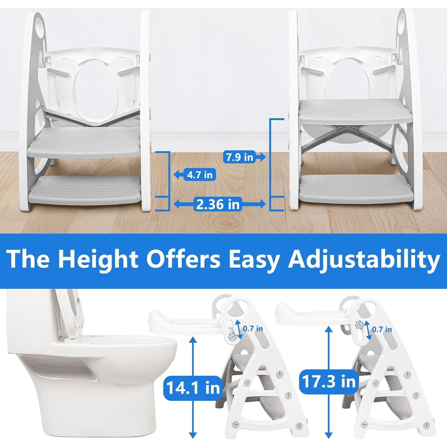 Asiento de Entrenamiento para Baño Beavtaens Gris 2 en 1