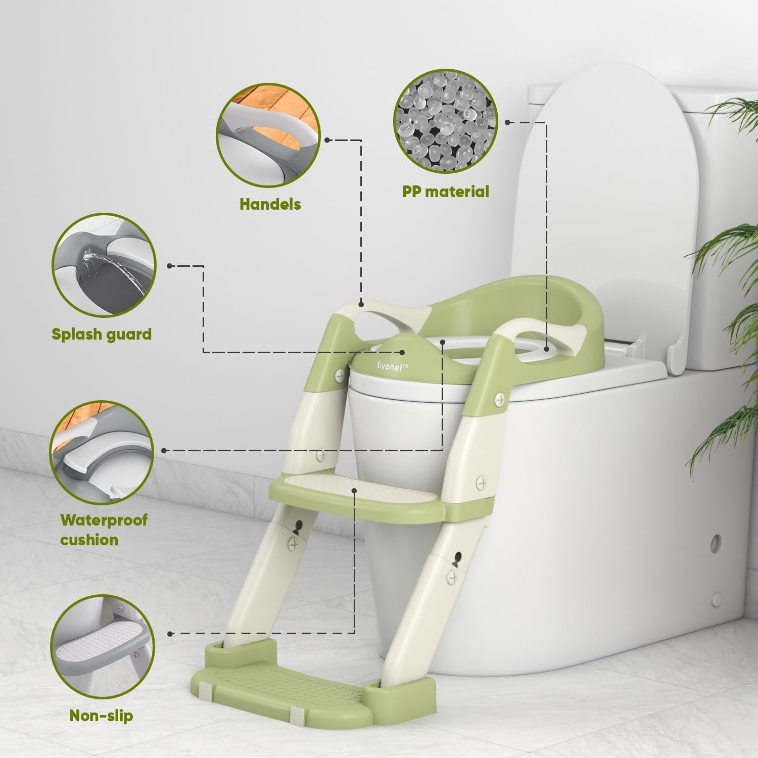 Asiento de Entrenamiento para Niños TIVONEL Verde 3-en-1