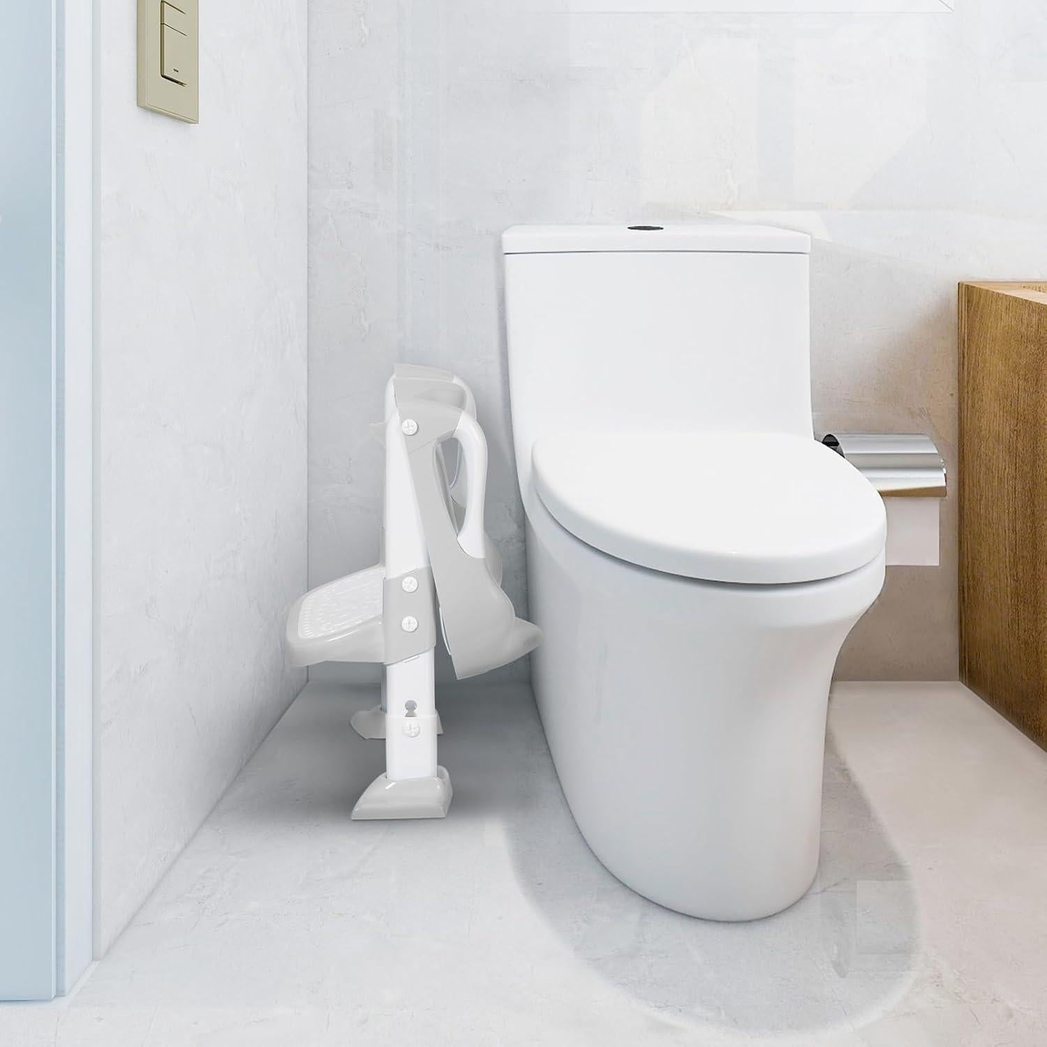 Asiento de Entrenamiento para Baño OHKIDS Gris Claro