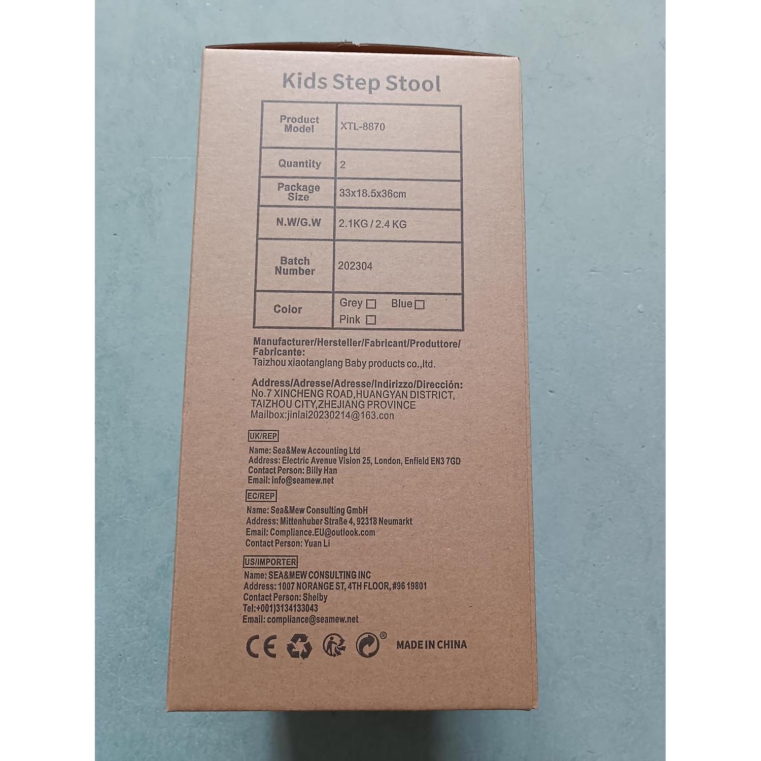 Escalera de 2 pasos COOSEYA antideslizante para niños