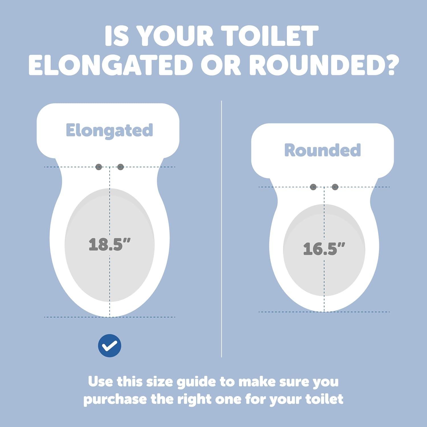 Asiento de Inodoro Alargado Jool Baby con Orinal y Cierre Lento