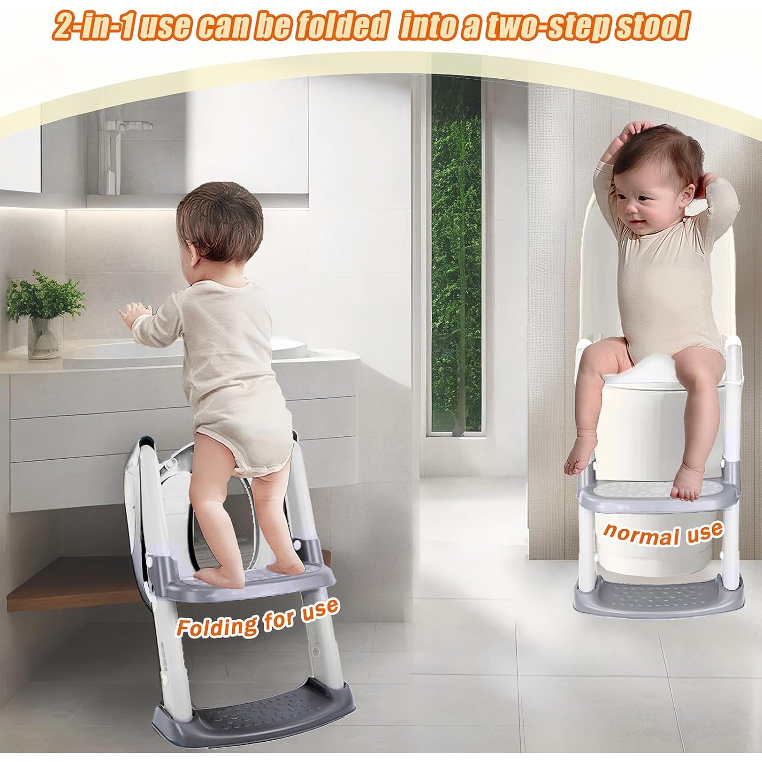 Asiento de Entrenamiento para Baño Effidula Gris 2 en 1