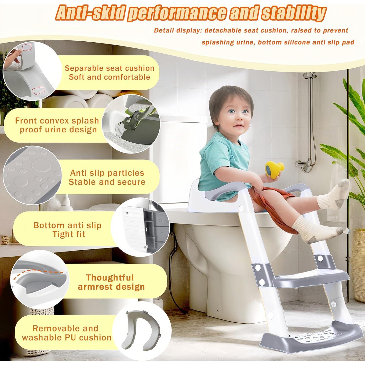 Asiento de Entrenamiento para Baño Effidula Gris 2 en 1